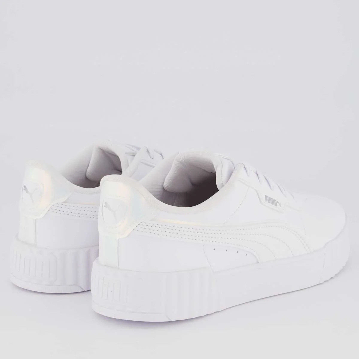 Tênis Puma Carina 3.0 Holo 2.0 PS Infantil Branco Branco 3