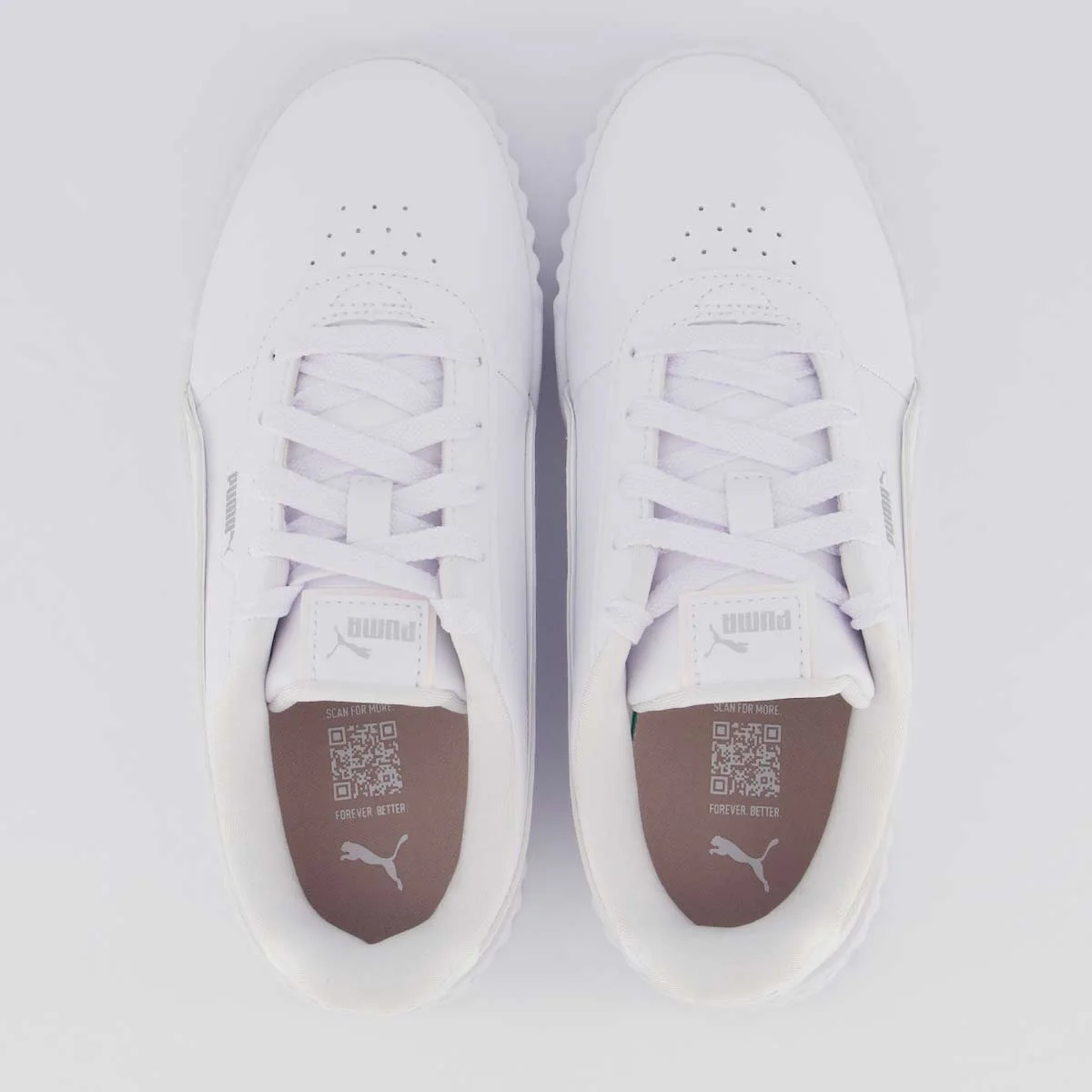 Tênis Puma Carina 3.0 Holo 2.0 PS Infantil Branco Branco 4