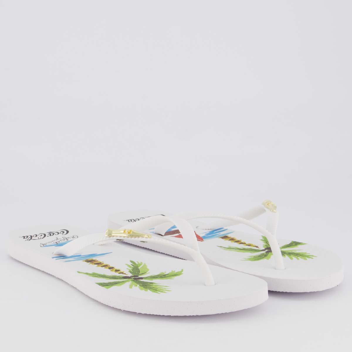 Chinelo Coca Cola Bossa Feminino Branco Branco 3