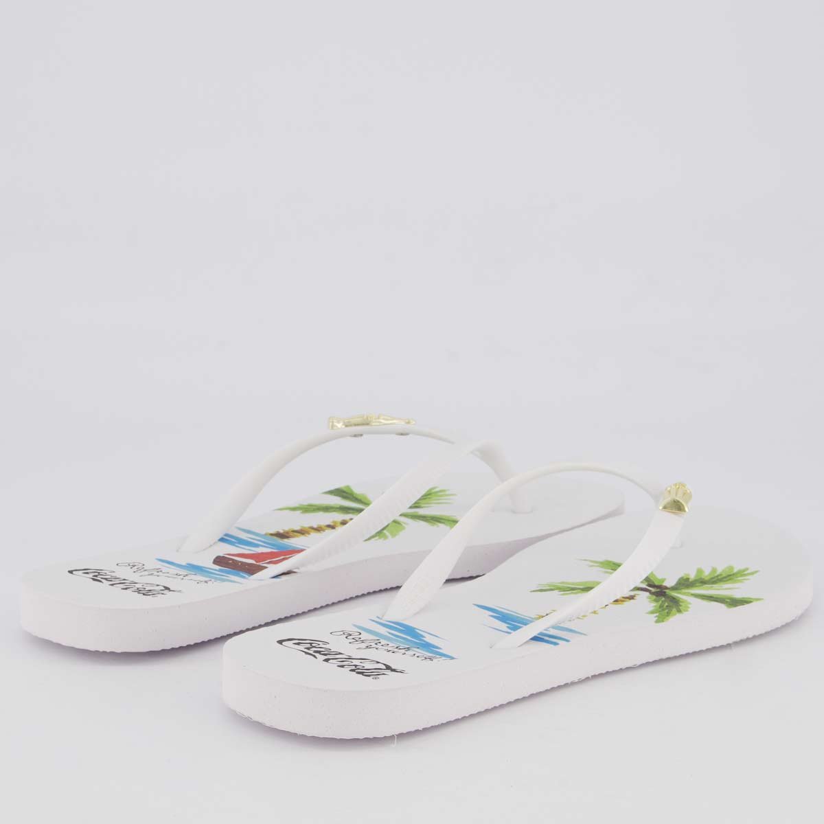 Chinelo Coca Cola Bossa Feminino Branco Branco 4