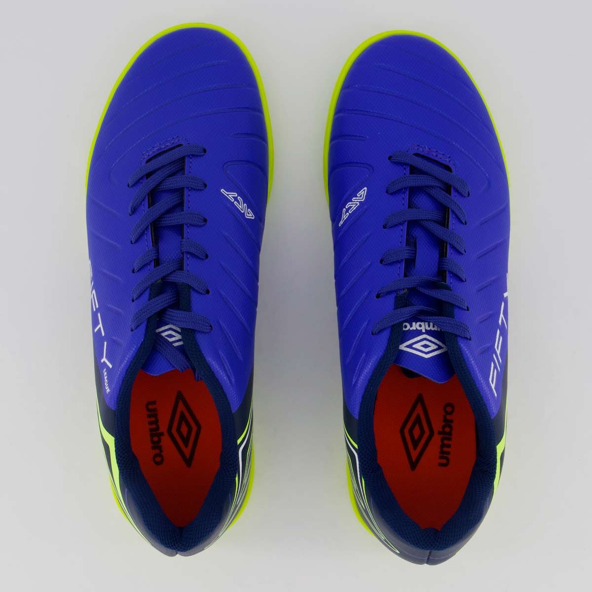 Chuteira Umbro Fifyt VI League Futsal Azul e Verde Azul/Verde 4