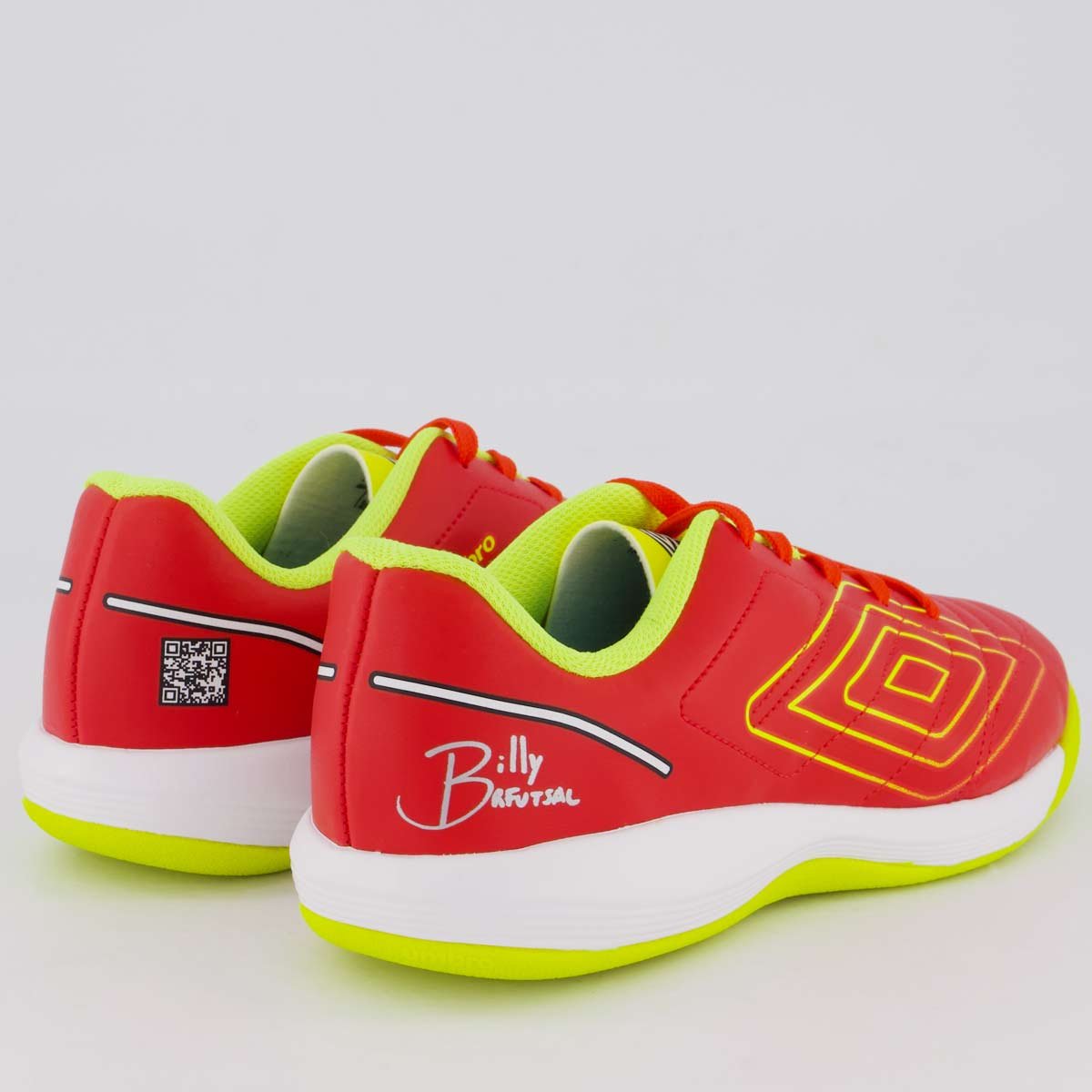 Chuteira Futsal Umbro BR Futsal Juvenil Vermelha Vermelho 3