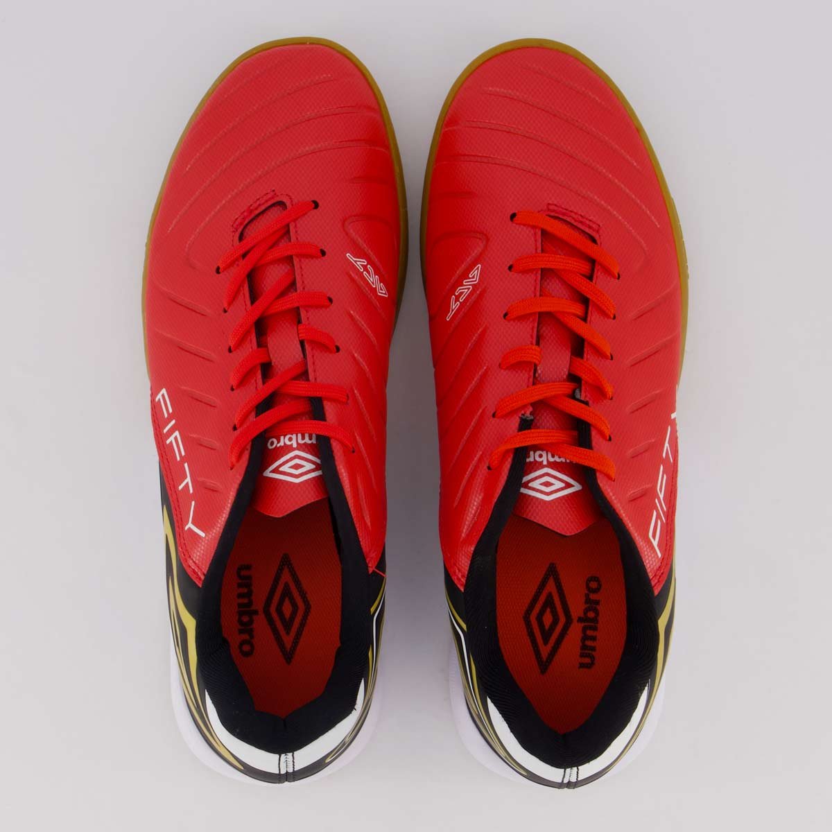 Chuteira Umbro Fifty VI Futsal Vermelha e Preta Vermelho/Preto 4