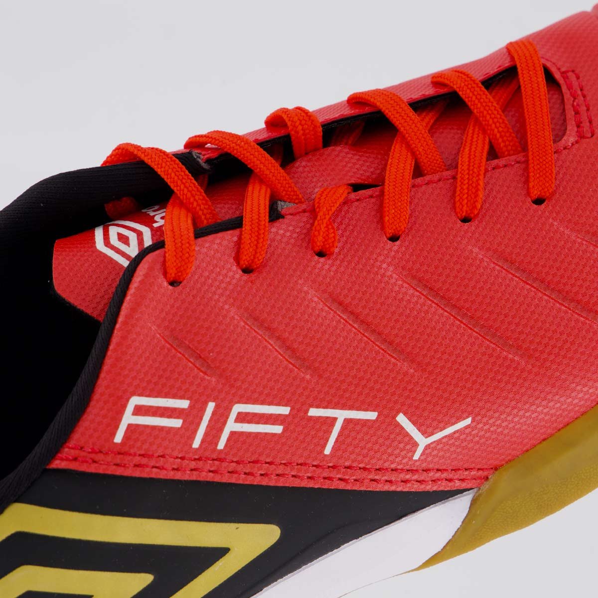 Chuteira Umbro Fifty VI Futsal Vermelha e Preta Vermelho/Preto 7