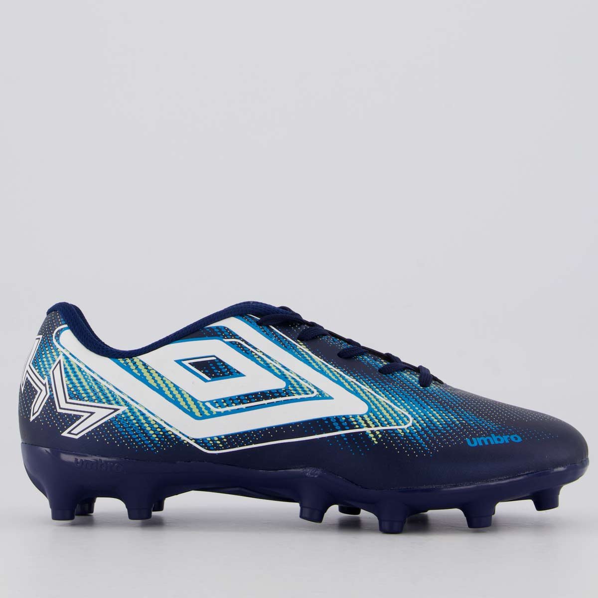 Chuteira Umbro Heatmap Campo Juvenil Marinho e Branca