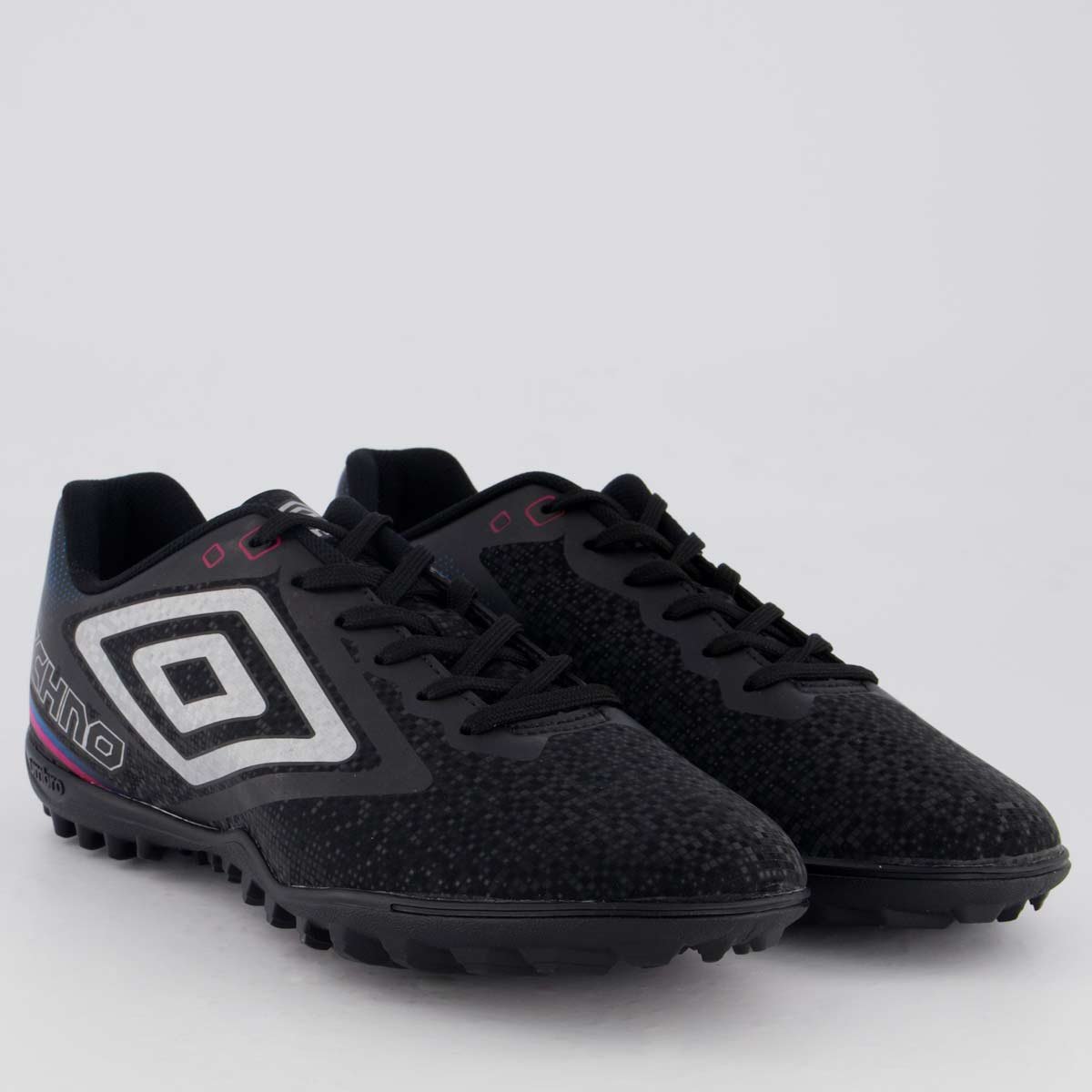 Chuteira Umbro Techno II Society Preta e Cinza Preto/Cinza 2