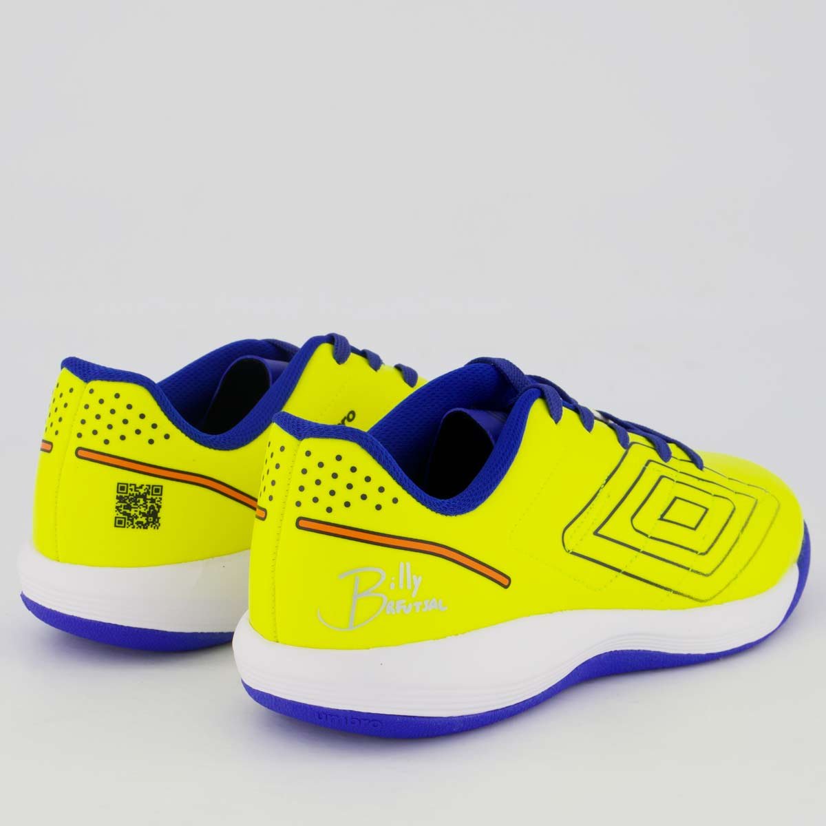 Chuteira Umbro BR Futsal Juvenil Amarelo e Azul Amarelo/Azul 3