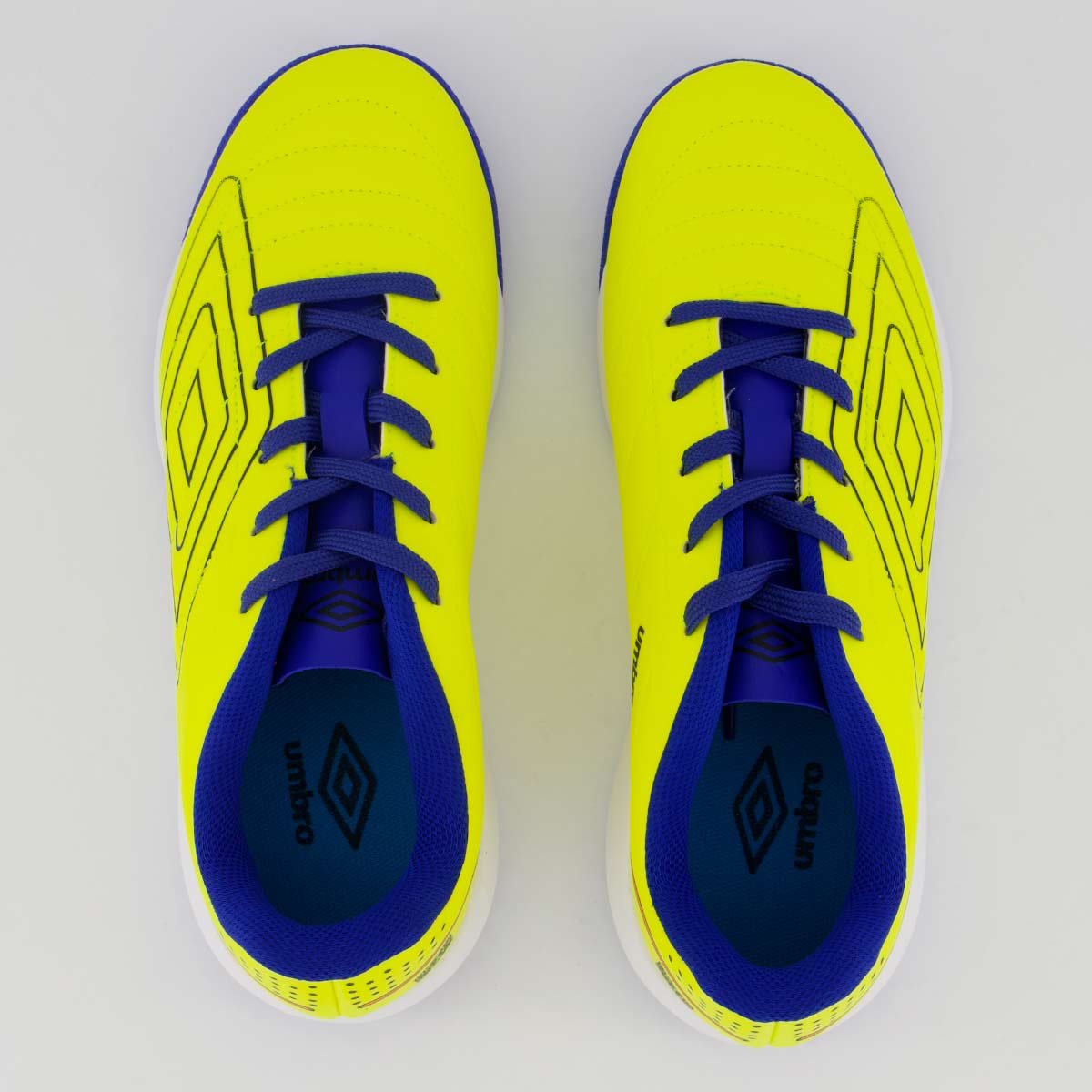 Chuteira Umbro BR Futsal Juvenil Amarelo e Azul Amarelo/Azul 4
