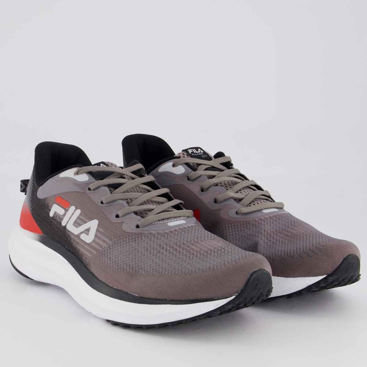 Tênis Fila Racer Sky Cinza e Preto Marrom/Preto 2