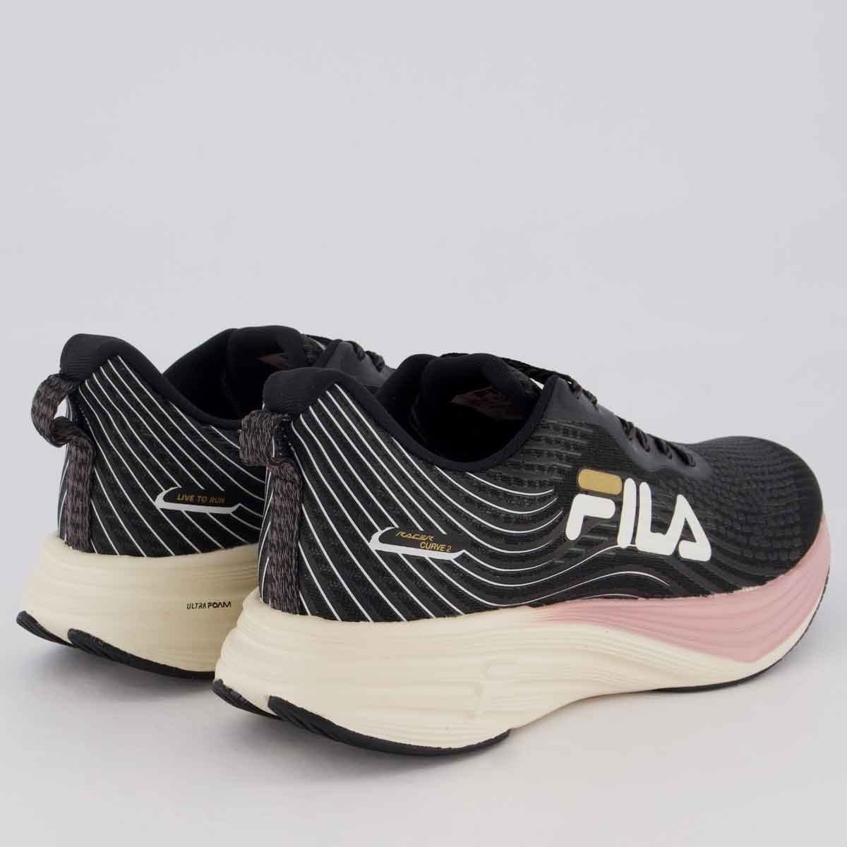 Tênis Fila Racer Curve 2 Feminino Preto e Bege Preto/Bege 3