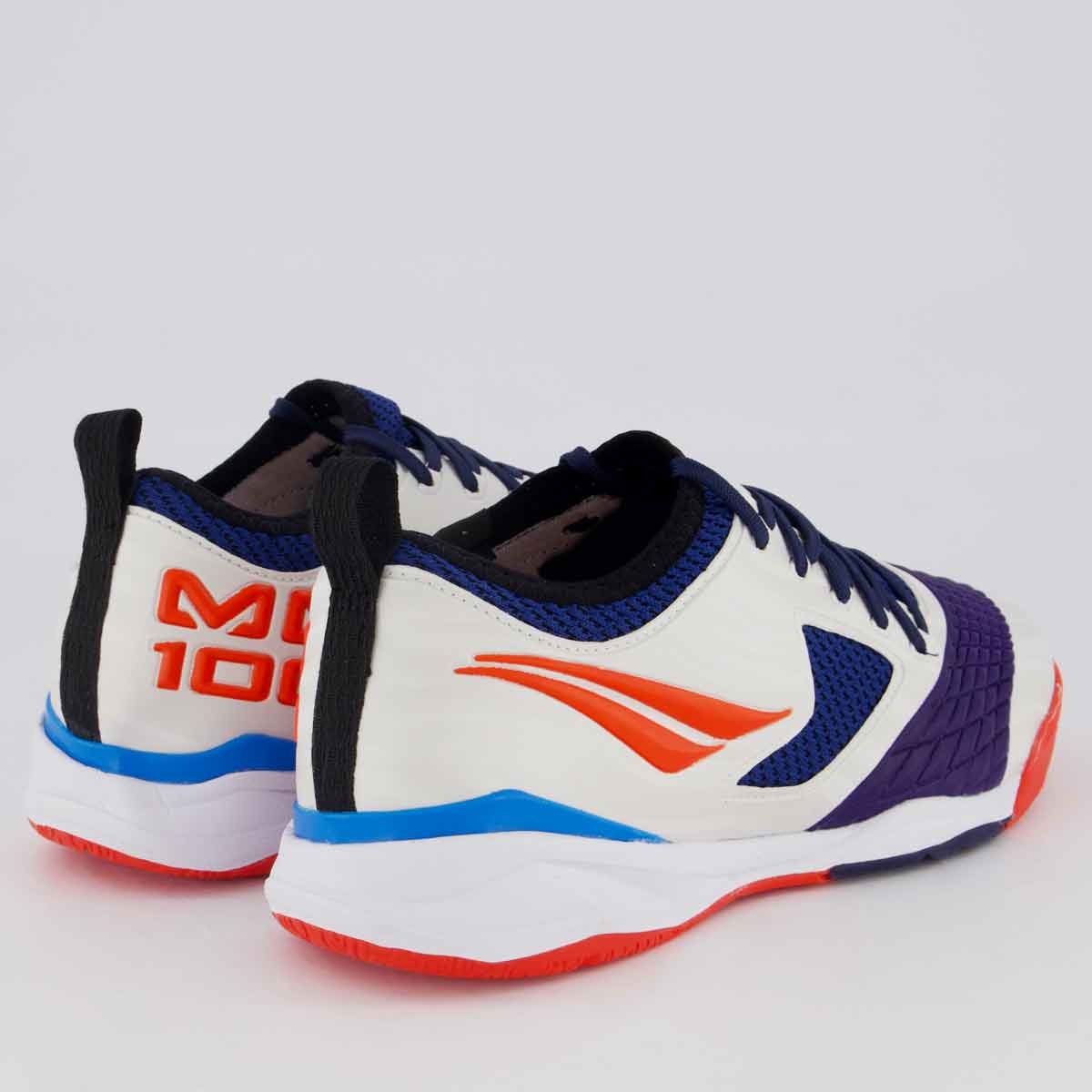 Chuteira Penalty Max 1000 Ecoknit Futsal Branca e Roxa Branco/Roxo 3