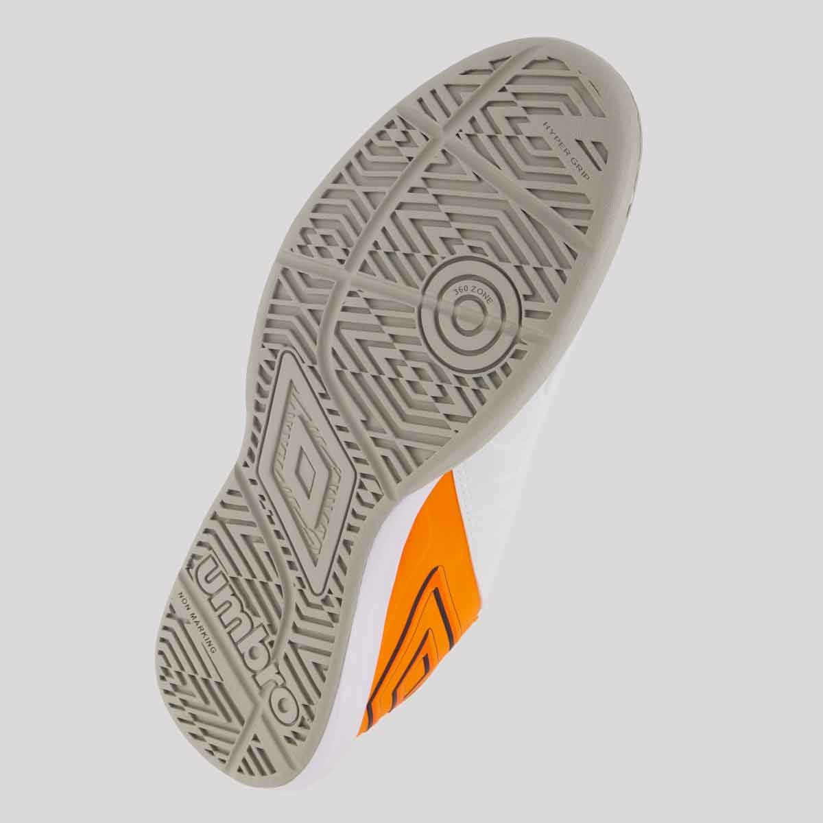 Chuteira Umbro Fifty VI Futsal Branca e Laranja Branco/Laranja 5