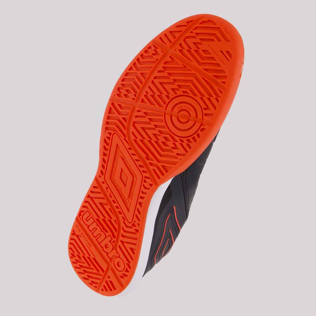 Chuteira Umbro Fifty VI Futsal Preta e Coral Preto/Coral 5