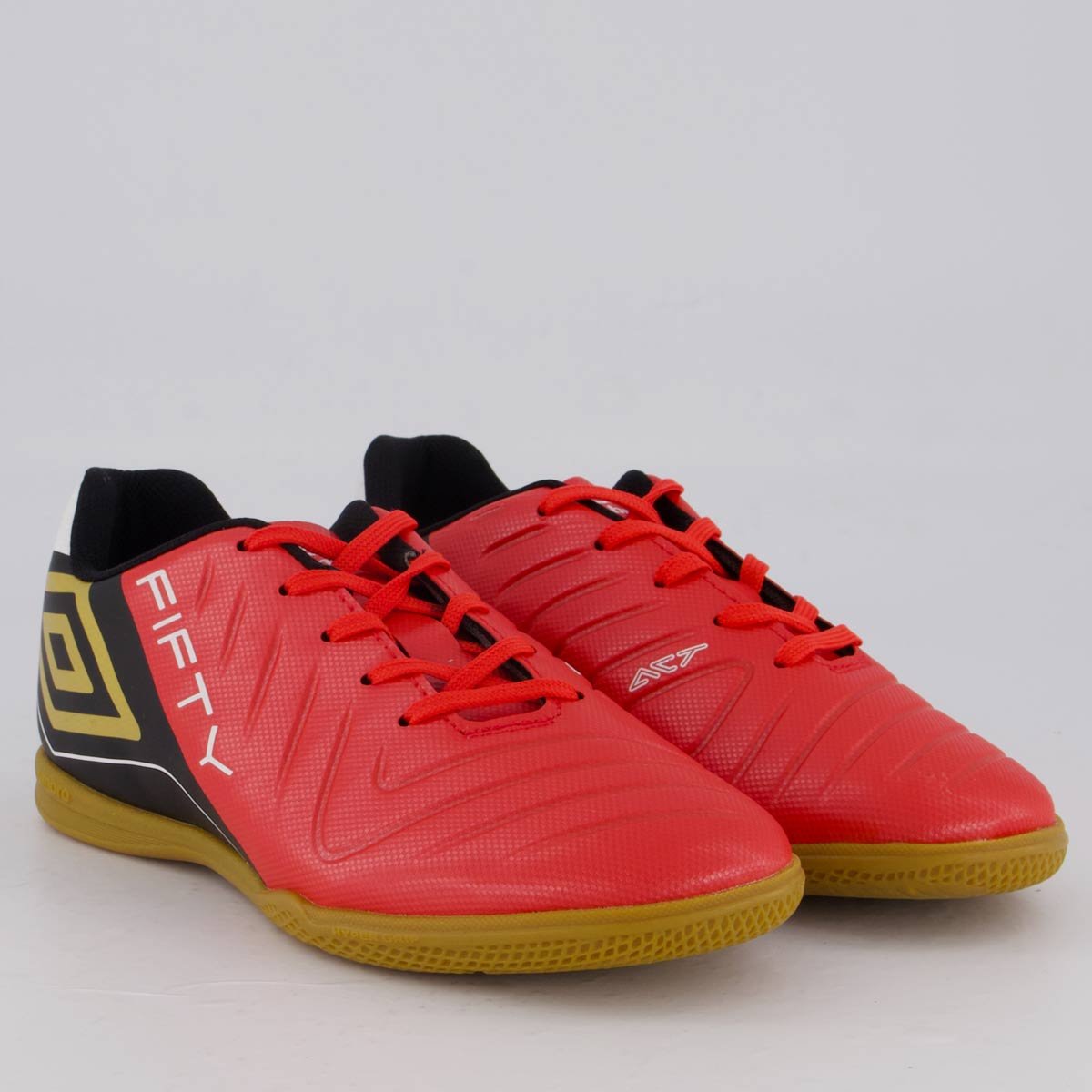 Chuteira Umbro Fifty VI Futsal Juvenil Vermelha e Preta Vermelho/Preto 2