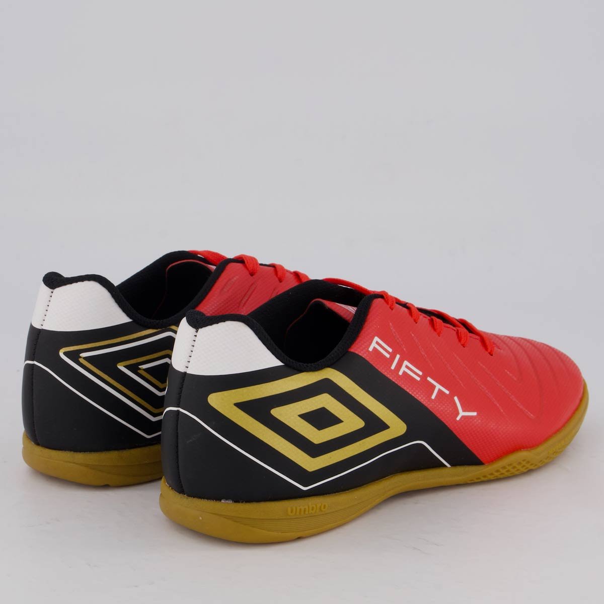 Chuteira Umbro Fifty VI Futsal Juvenil Vermelha e Preta Vermelho/Preto 3