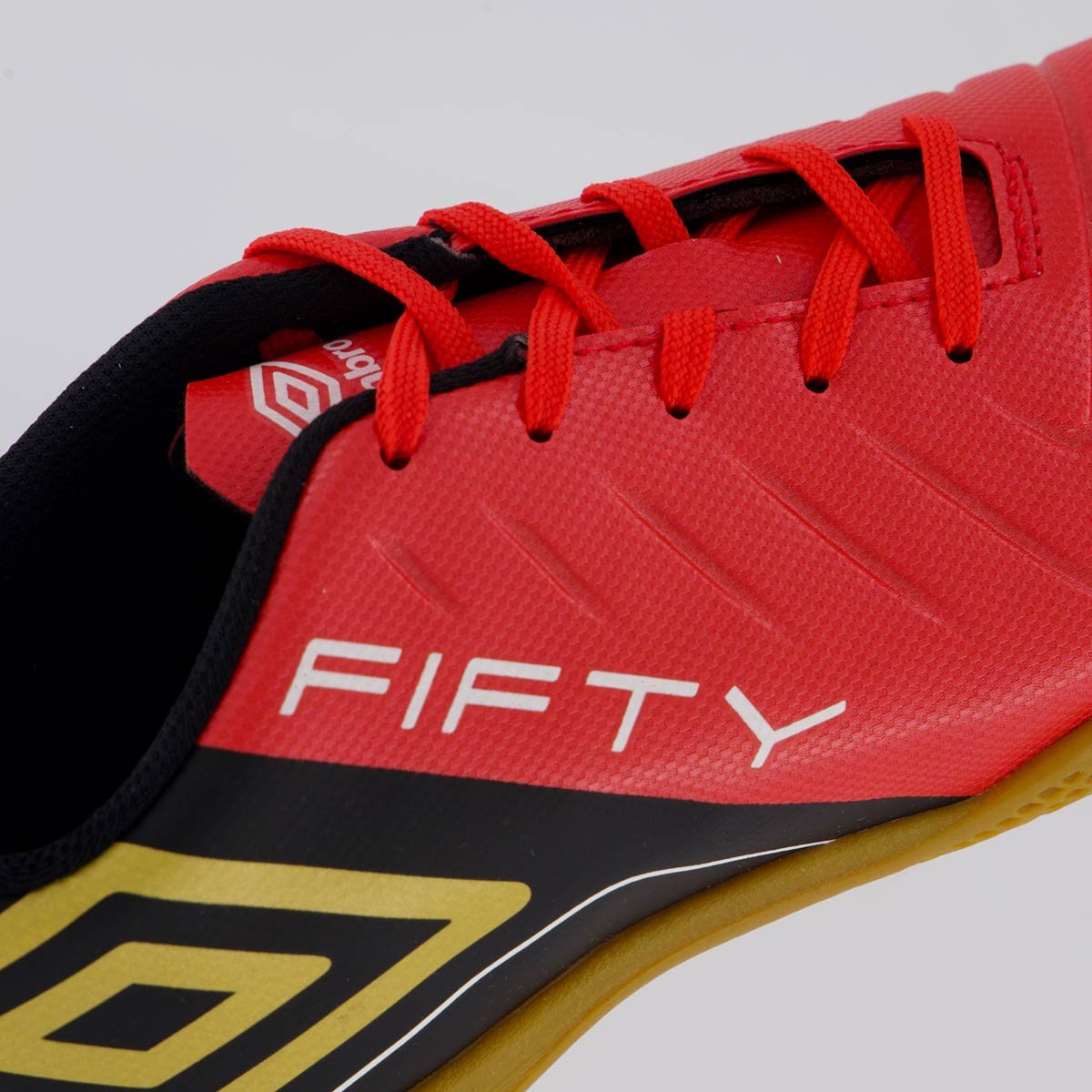 Chuteira Umbro Fifty VI Futsal Juvenil Vermelha e Preta Vermelho/Preto 7