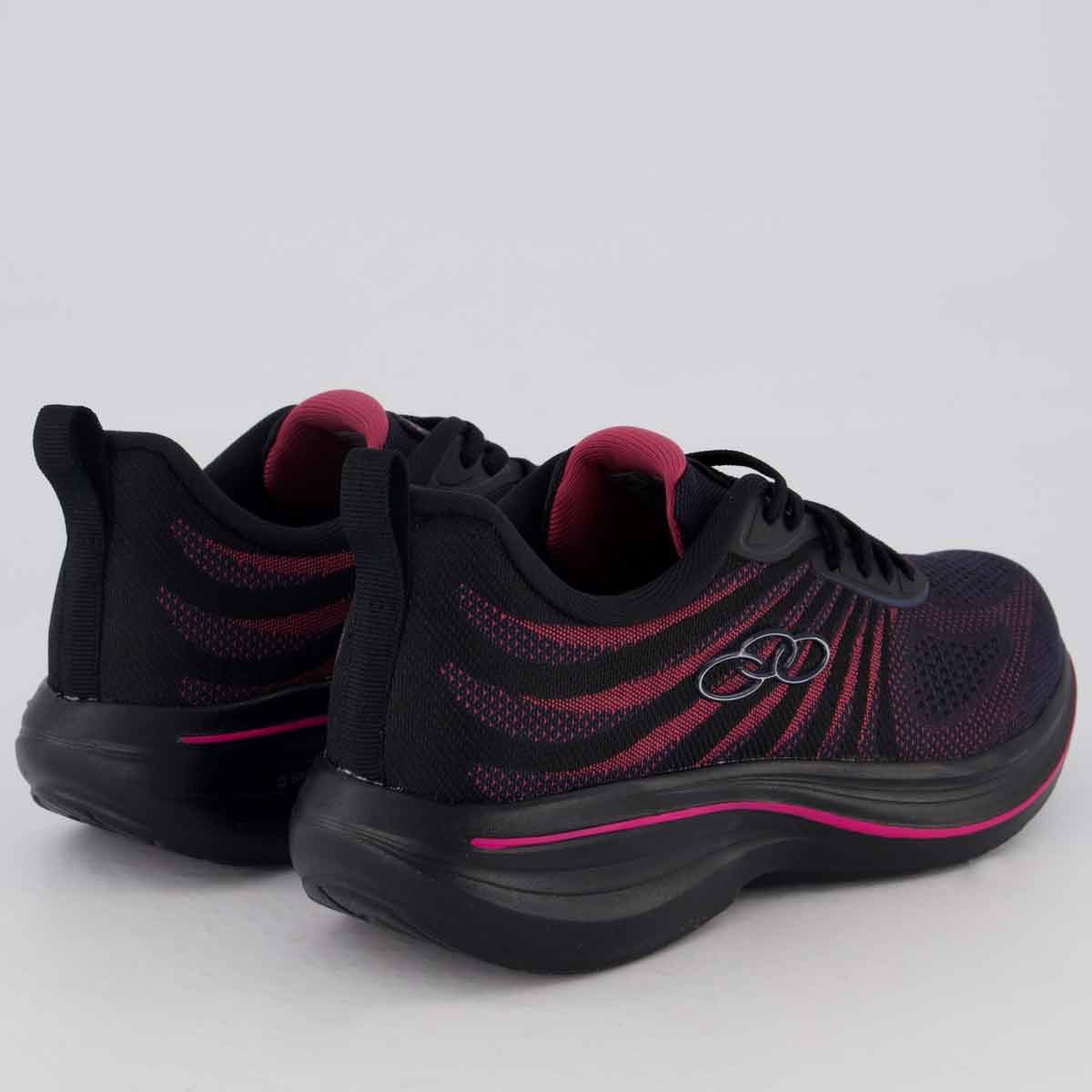 Tênis Olympikus Bruma Feminino Preto Preto/Rosa 3