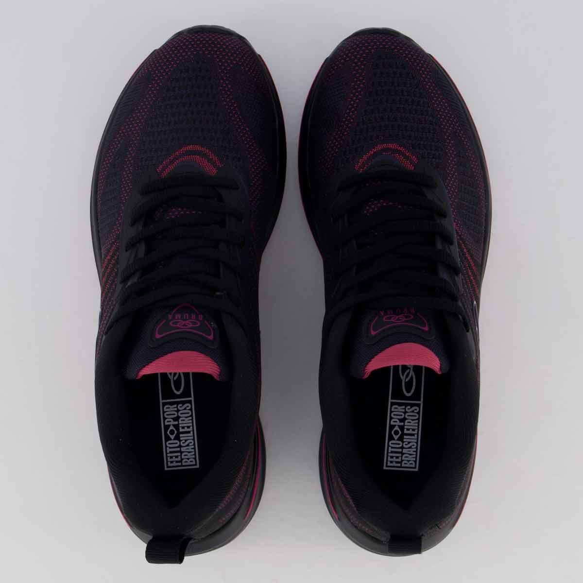 Tênis Olympikus Bruma Feminino Preto Preto/Rosa 4