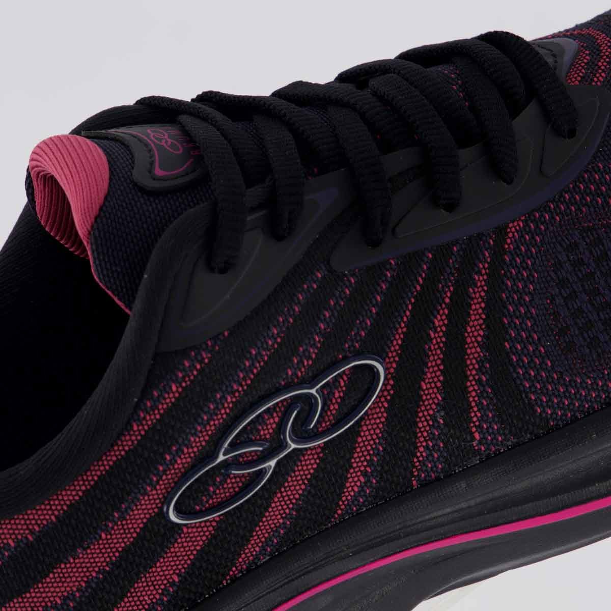 Tênis Olympikus Bruma Feminino Preto Preto/Rosa 7