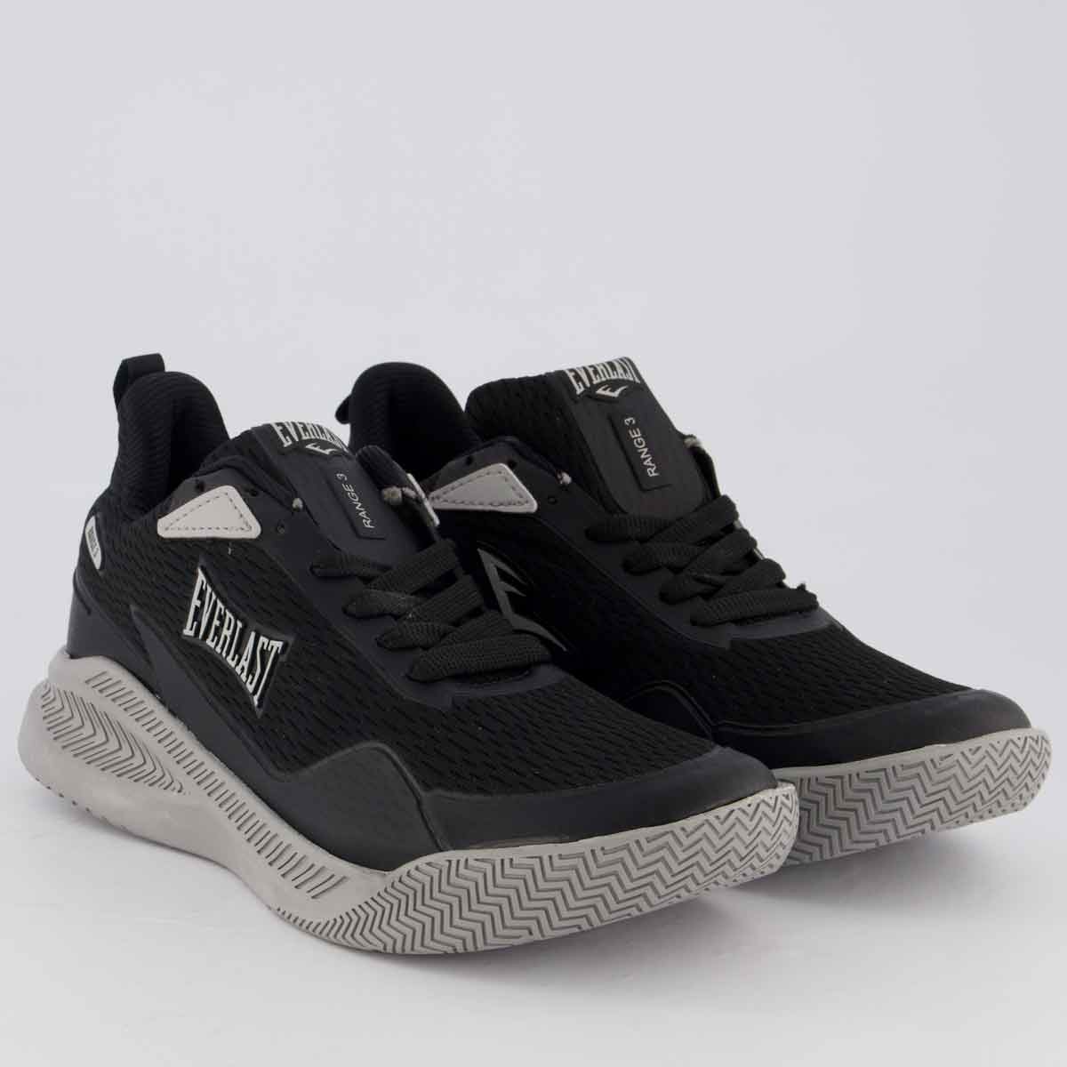 Tênis Everlast Range 3 Preto e Cinza Preto/Cinza 2