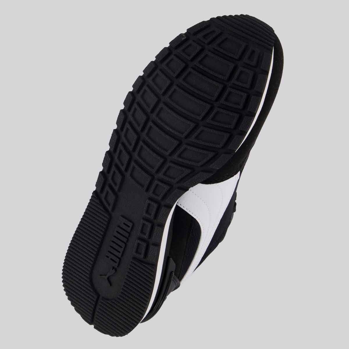 Tênis Puma ST Runner V4 Mesh Juvenil Preto e Branco Preto/Branco 5