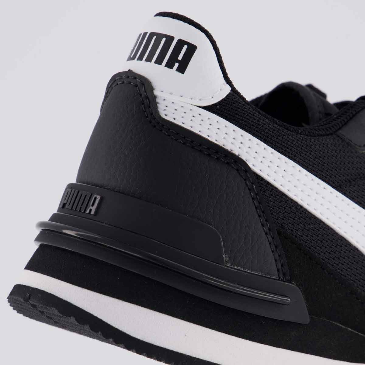 Tênis Puma ST Runner V4 Mesh Juvenil Preto e Branco Preto/Branco 6