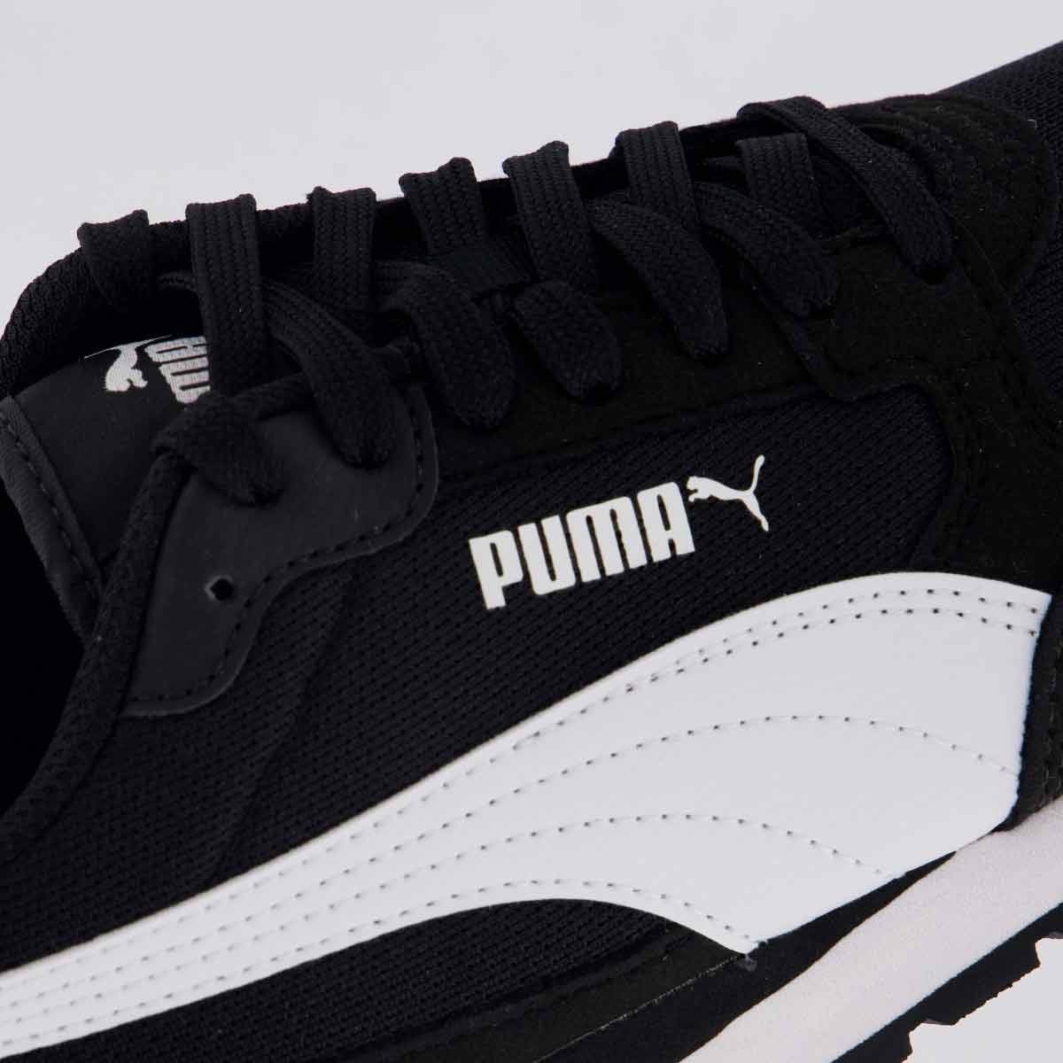 Tênis Puma ST Runner V4 Mesh Juvenil Preto e Branco Preto/Branco 7