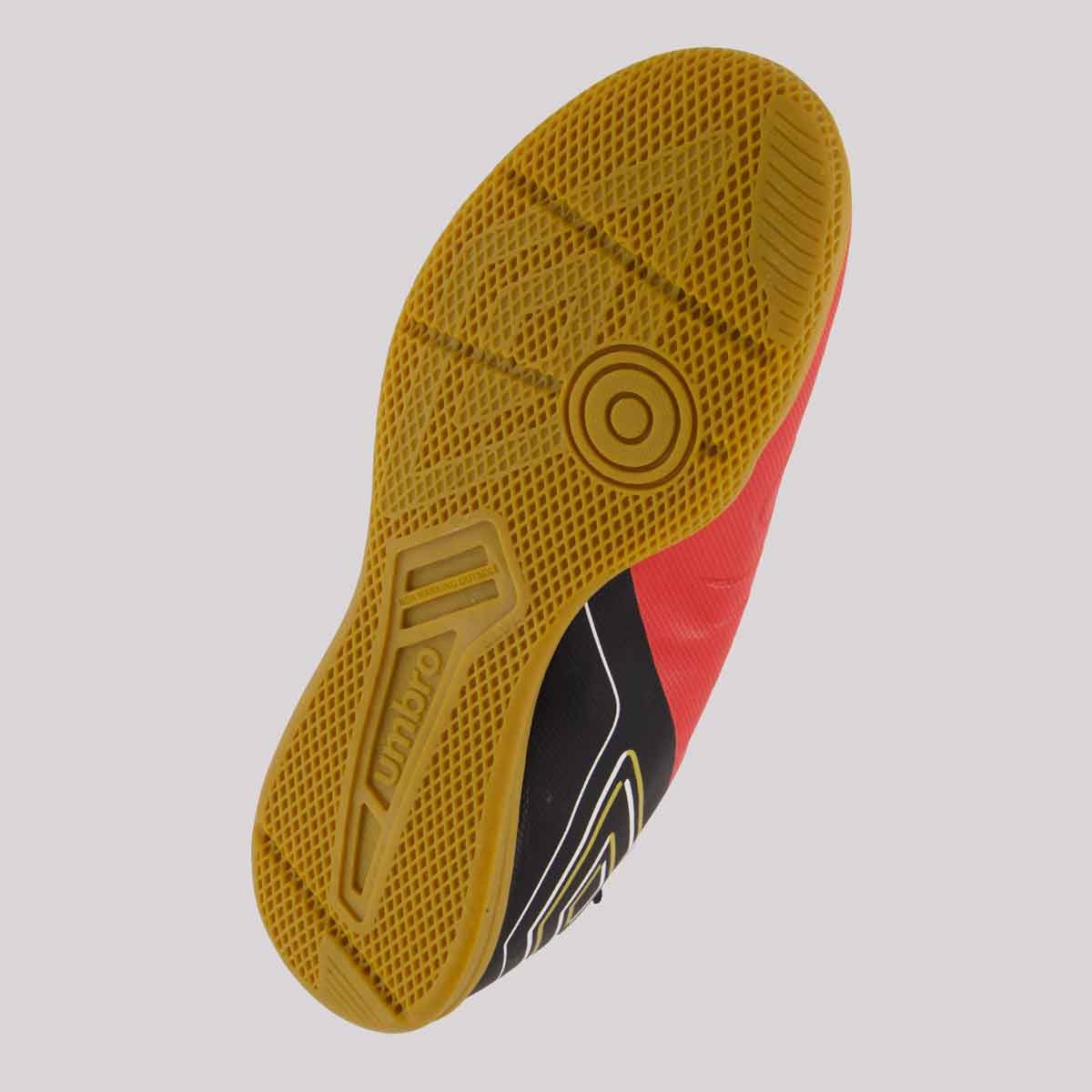 Chuteira Umbro Fifty VI League Futsal Vermalha e Preta Vermelho/Preto 5