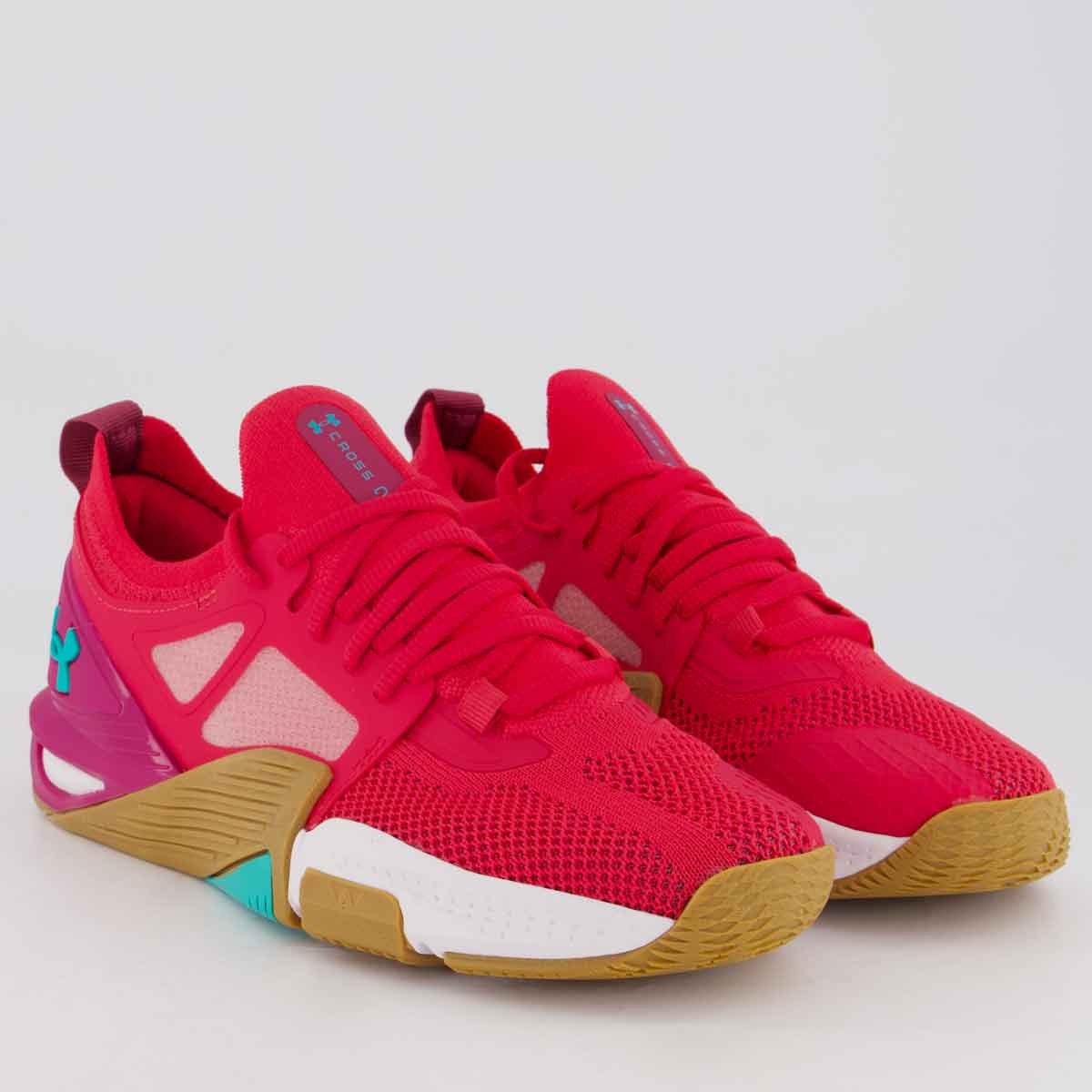 Tênis Under Armour Tribase Cross 2 Feminino Vermelho Multicores