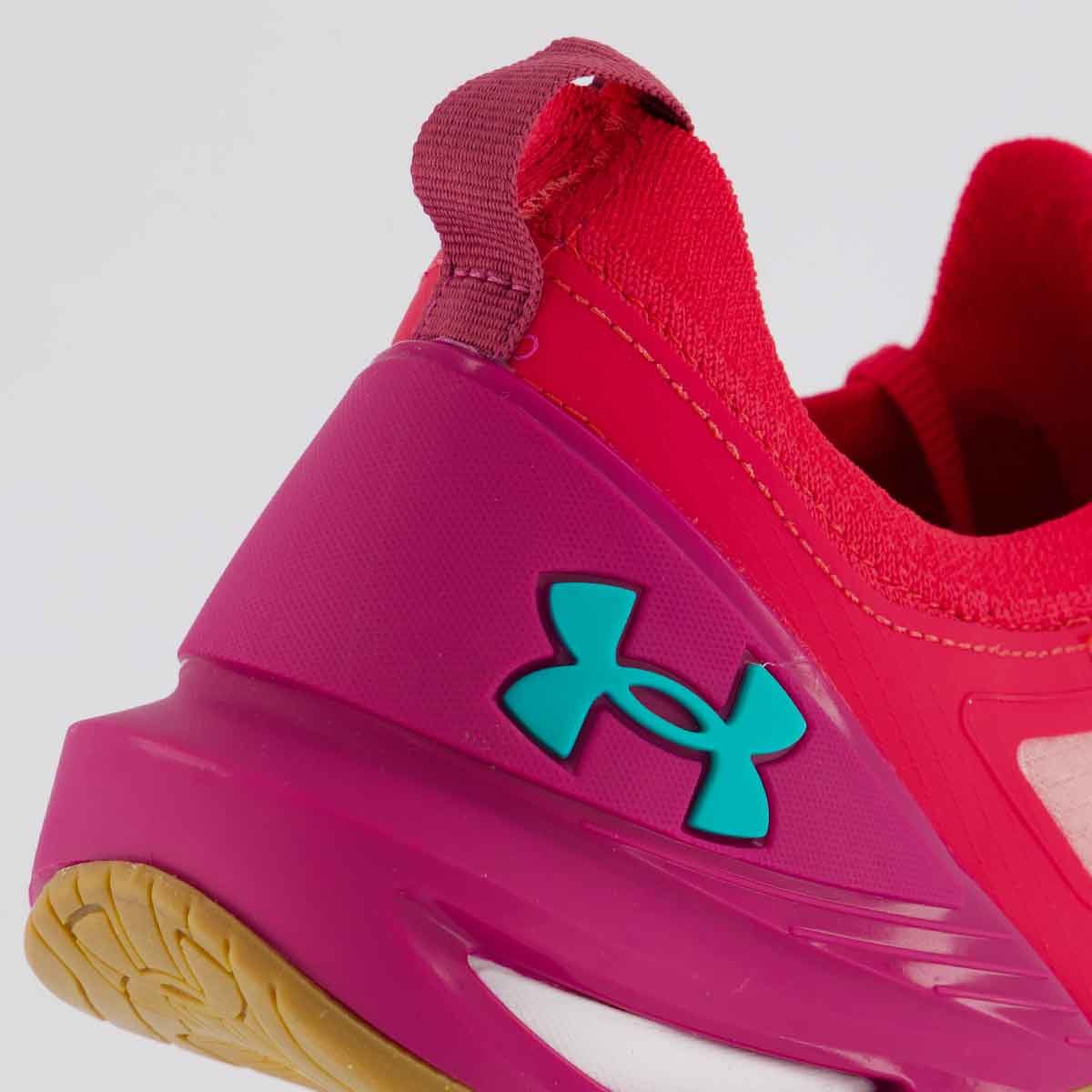 Tênis Under Armour Tribase Cross 2 Feminino Vermelho Multicores 6