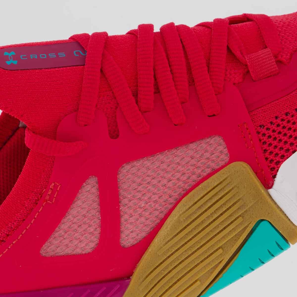Tênis Under Armour Tribase Cross 2 Feminino Vermelho Multicores 7