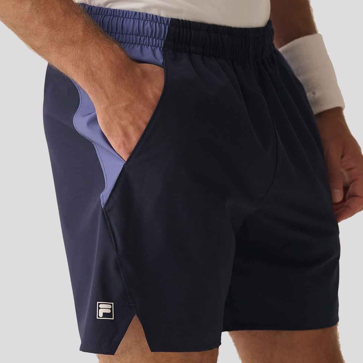 Shorts Fila Match 7 Marinho e Azul Azul 3