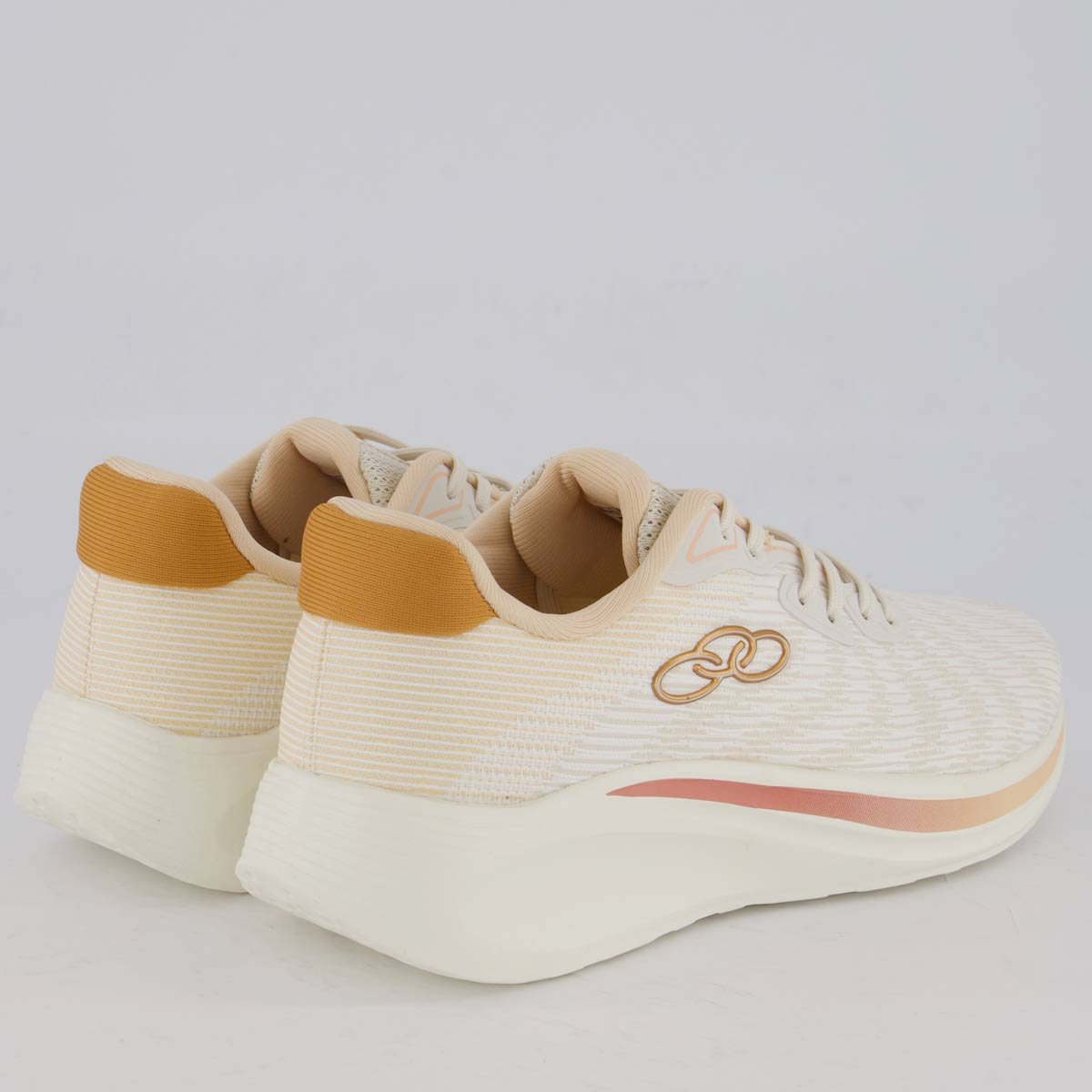 Tênis Olympikus Plaza Feminino Bege Branco/Bege 3