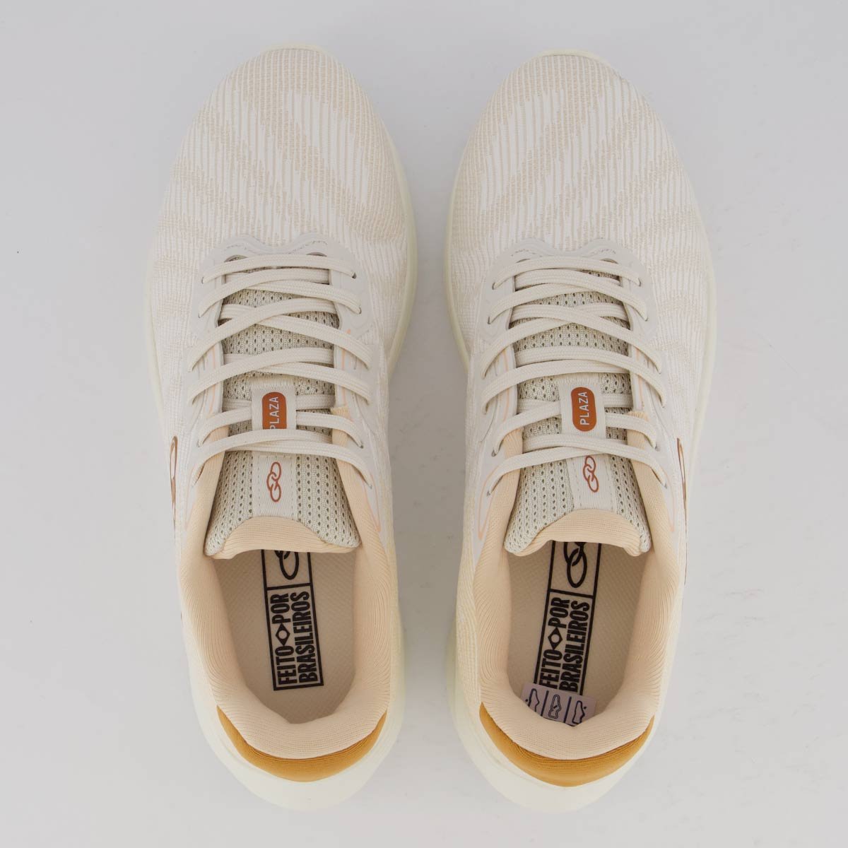 Tênis Olympikus Plaza Feminino Bege Branco/Bege 4