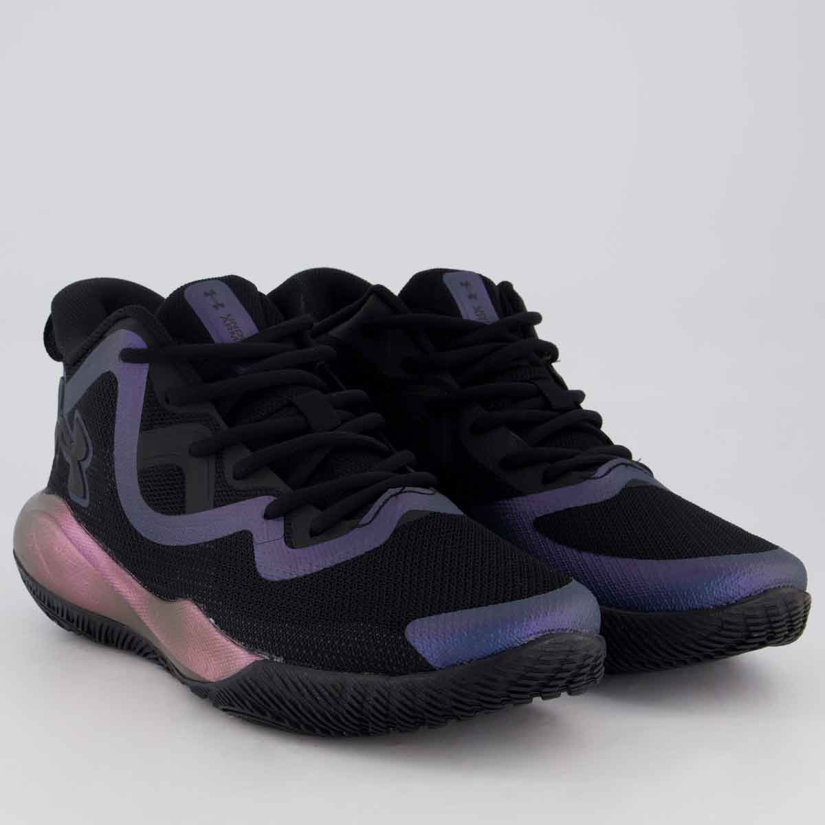 Tênis Under Armour Bankshot SE Preto e Roxo Preto/Roxo 2