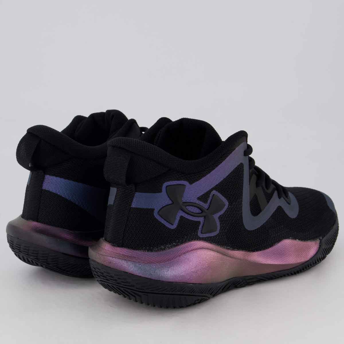 Tênis Under Armour Bankshot SE Preto e Roxo Preto/Roxo 3