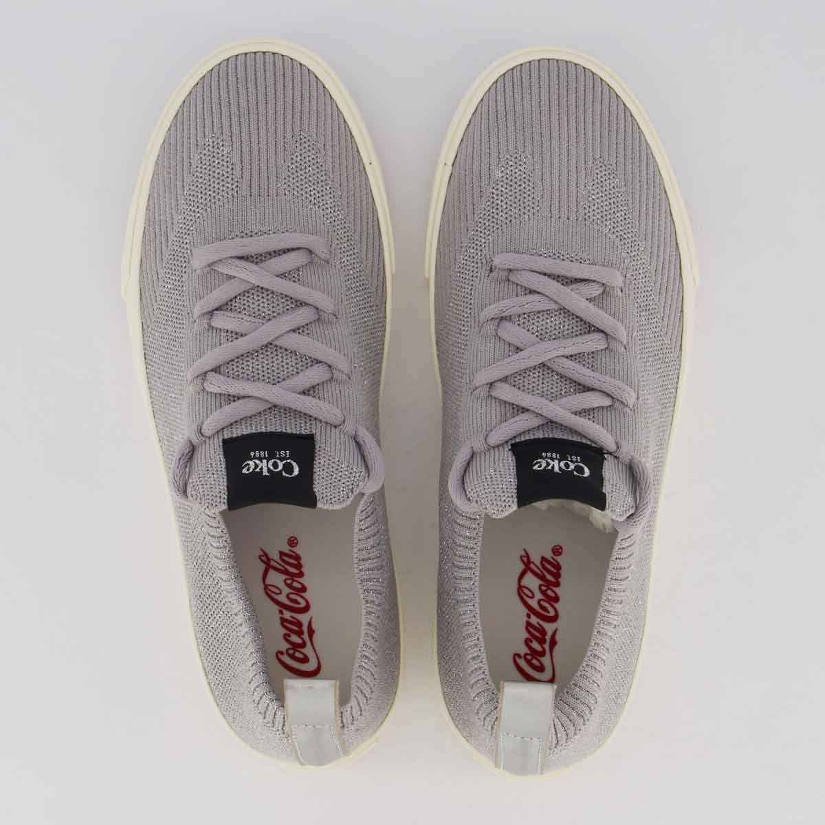 Tênis Coca Cola Stellar Knit Feminino Cinza Cinza 4