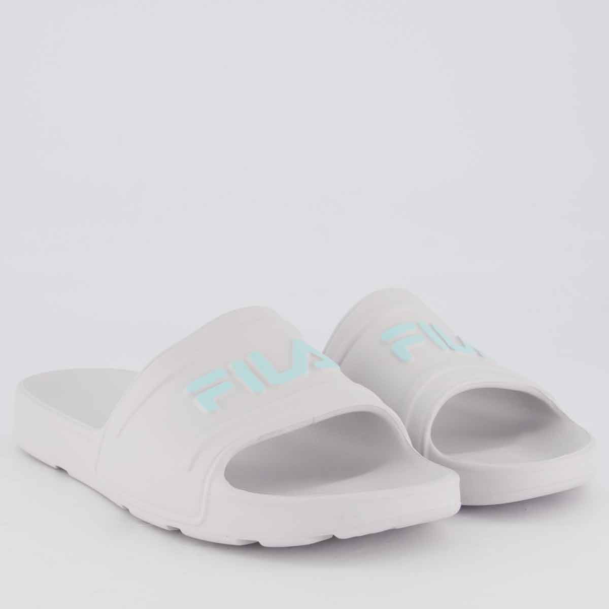 Chinelo Fila Sleek Slide Feminino Off White Cinza 3