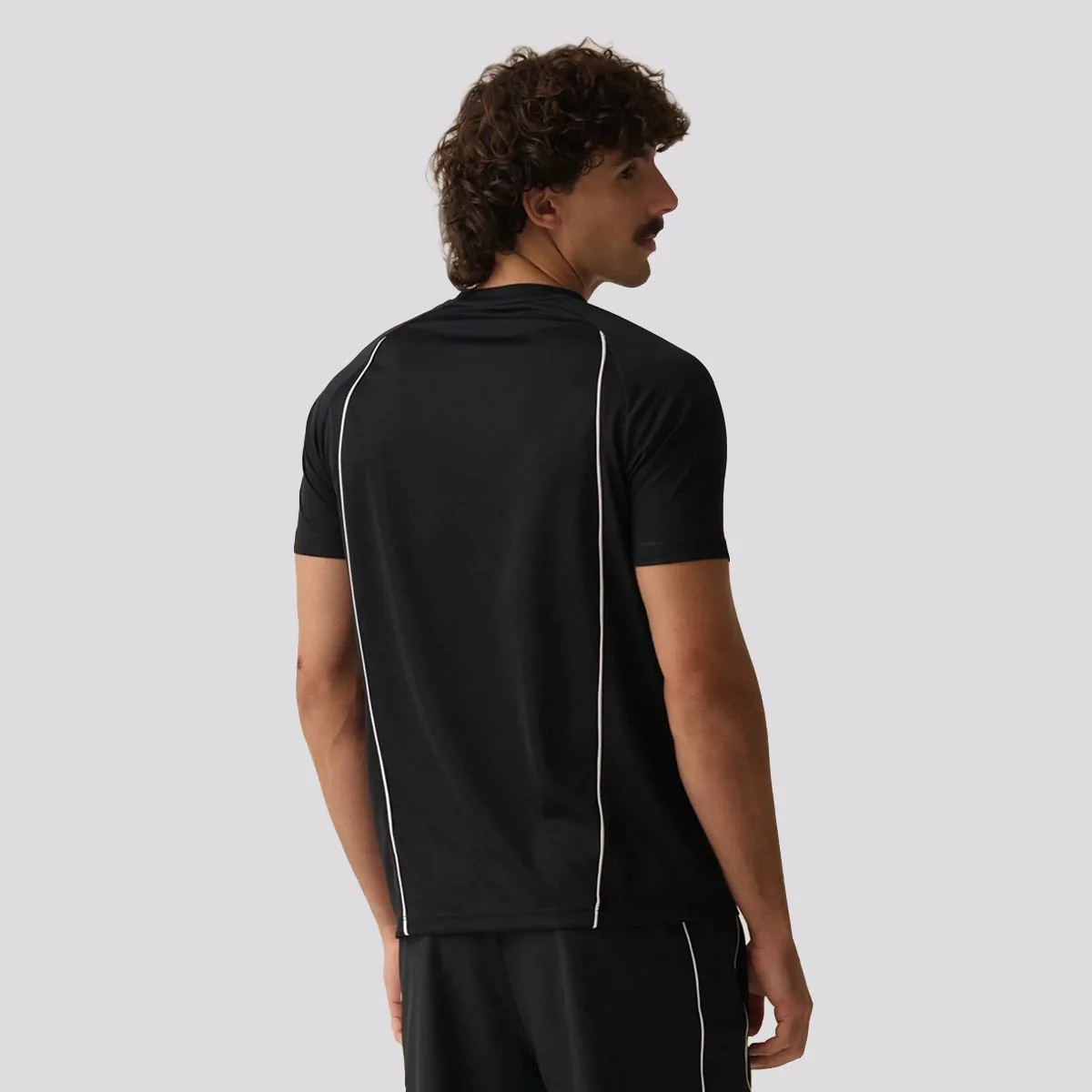 Camiseta Fila Match Preta e Branca Preto 2