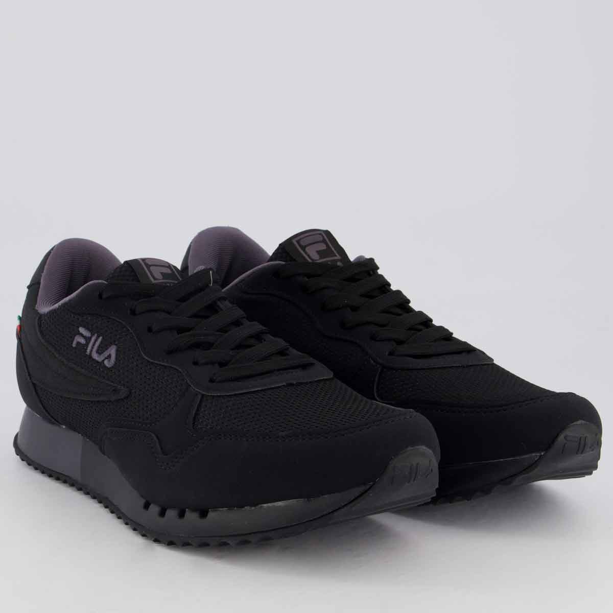 Tênis Fila Euro Jogger Sport II Preto e Grafite Preto/Grafite 2