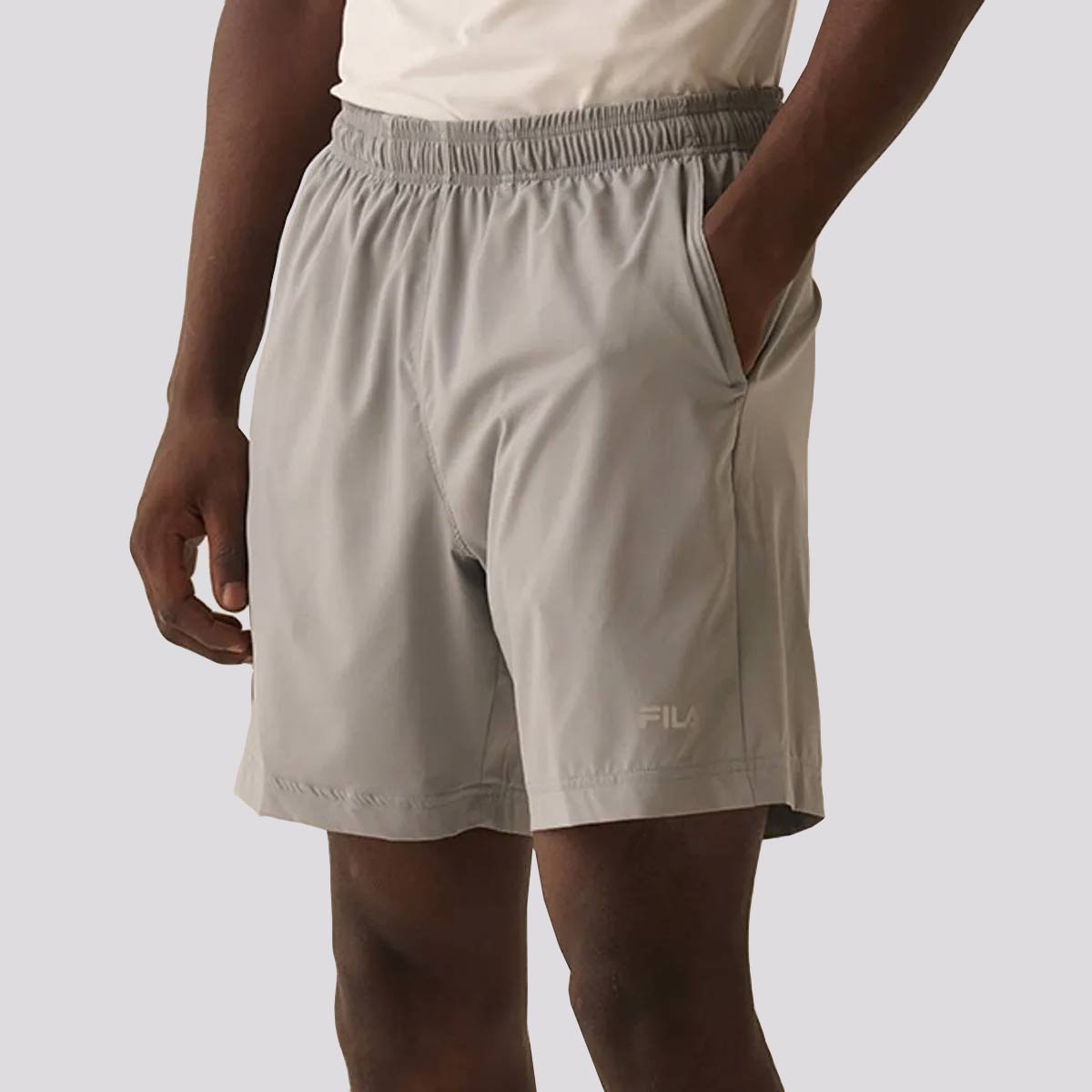 Shorts Fila Diamond Core Run Cinza Medio