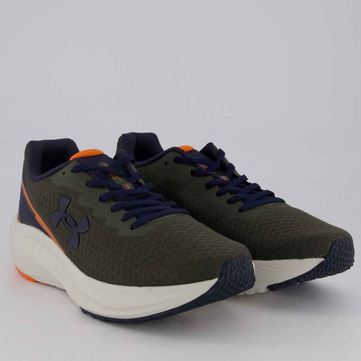 Tênis Under Armour Charged Wing 2 Verde Militar e Laranja Verde/Laranja 2