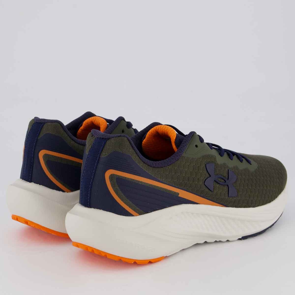Tênis Under Armour Charged Wing 2 Verde Militar e Laranja Verde/Laranja 3