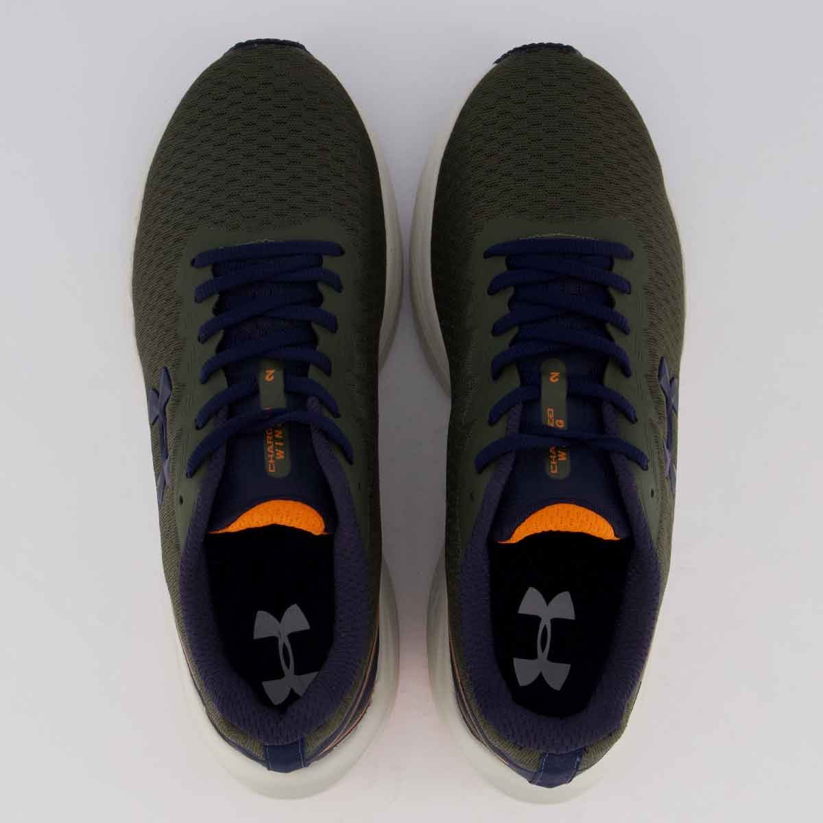 Tênis Under Armour Charged Wing 2 Verde Militar e Laranja Verde/Laranja 4