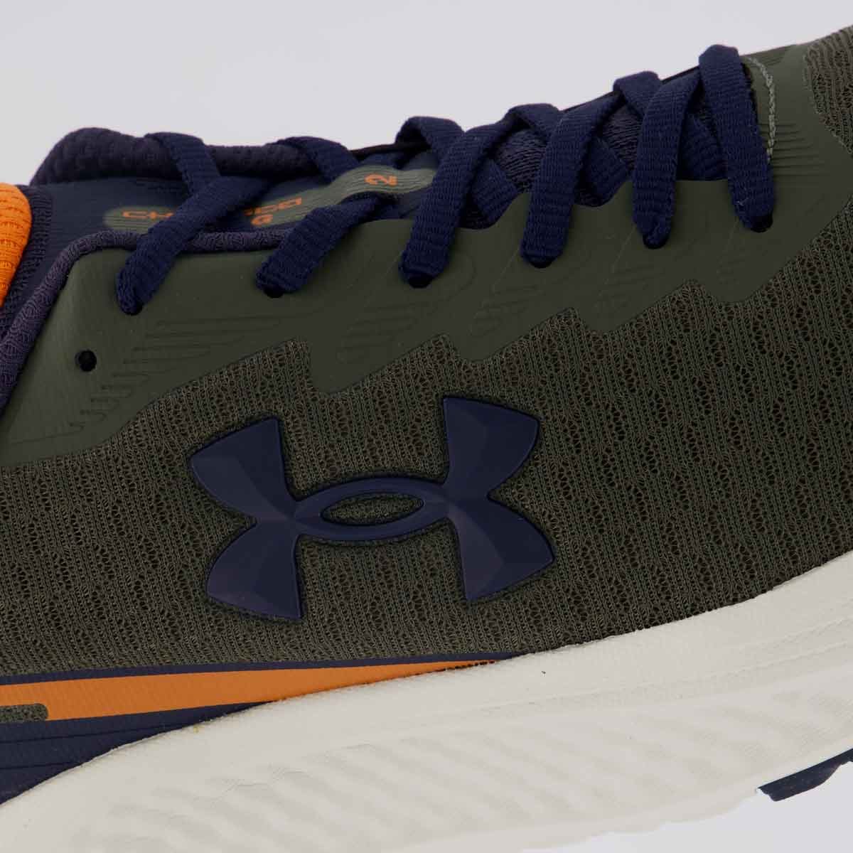 Tênis Under Armour Charged Wing 2 Verde Militar e Laranja Verde/Laranja 7