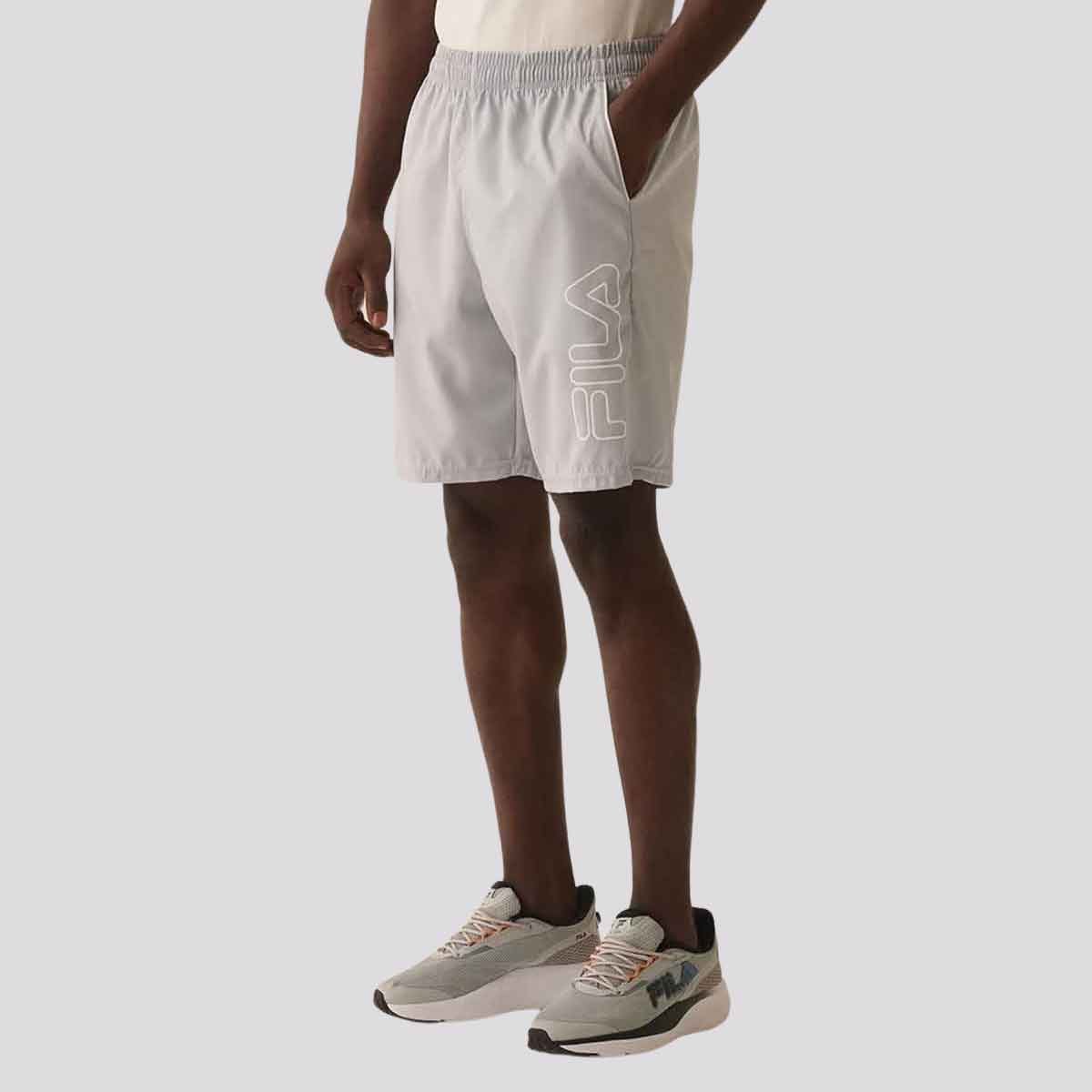 Bermuda Fila Train 7,5 Cinza Claro e Branco Cinza 4