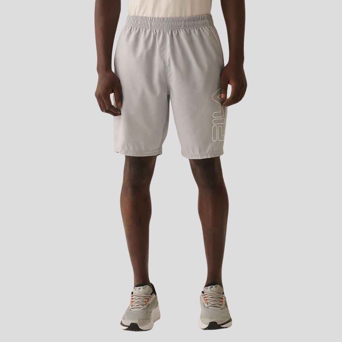 Bermuda Fila Train 7,5 Cinza Claro e Branco Cinza 3