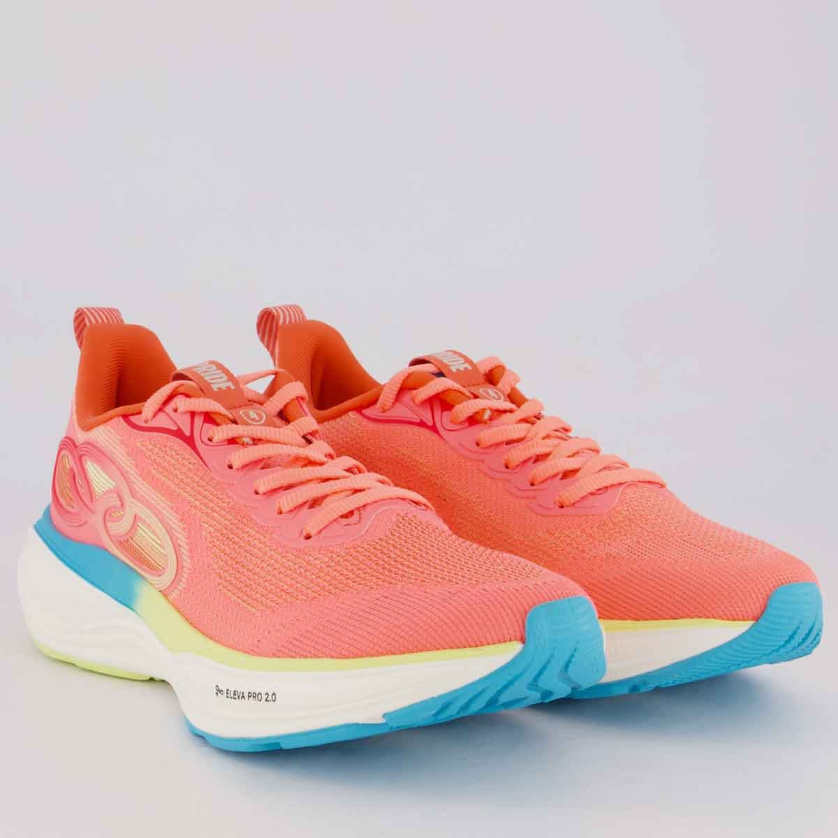 Tênis Olympikus Pride 4 Feminino Rosa Laranja 2