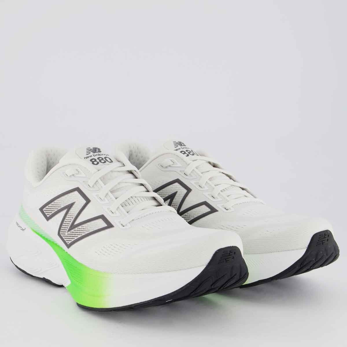 Tênis New Balance Fresh Foam X 880 V15 Branco e Verde Branco/Verde 2