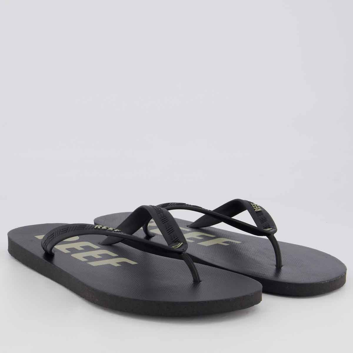 Chinelo Reef Seaside Preto Preto 3